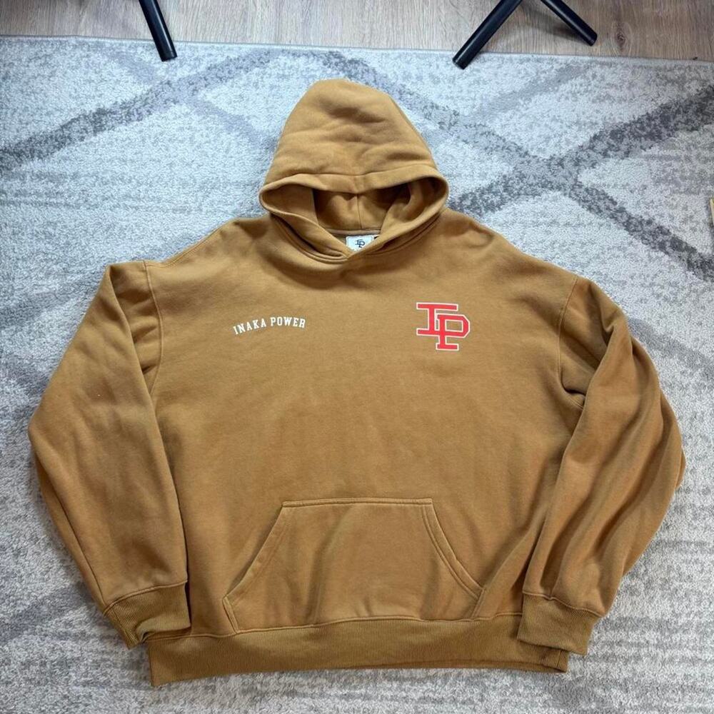 Inaka Power Pump cover gym hoodie brown size large